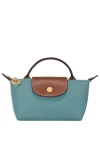 Longchamp Bag Le Pliage Original Pouch with Handle Eucalyptus Recycled Canvas Women