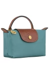 Longchamp Bag Le Pliage Original Pouch with Handle Eucalyptus Recycled Canvas Women