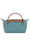 Longchamp Bag Le Pliage Original Pouch with Handle Eucalyptus Recycled Canvas Women