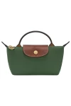 Longchamp Bag Le Pliage Original Pouch with Handle British Green Recycled Canvas Women