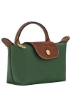 Longchamp Bag Le Pliage Original Pouch with Handle British Green Recycled Canvas Women