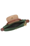 Longchamp Bag Le Pliage Original Pouch with Handle British Green Recycled Canvas Women