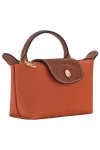 Longchamp Bag Le Pliage Original Pouch with Handle Brick Recycled Canvas Women