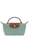 Longchamp Bag Le Pliage Original Pouch with Handle Celadon Recycled Canvas Women