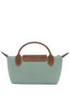 Longchamp Bag Le Pliage Original Pouch with Handle Celadon Recycled Canvas Women