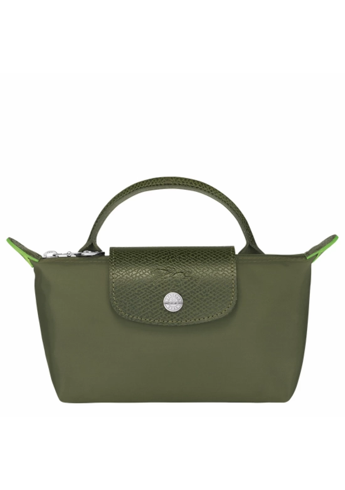 Longchamp Le Pliage Green Pouch with Handle Green Women