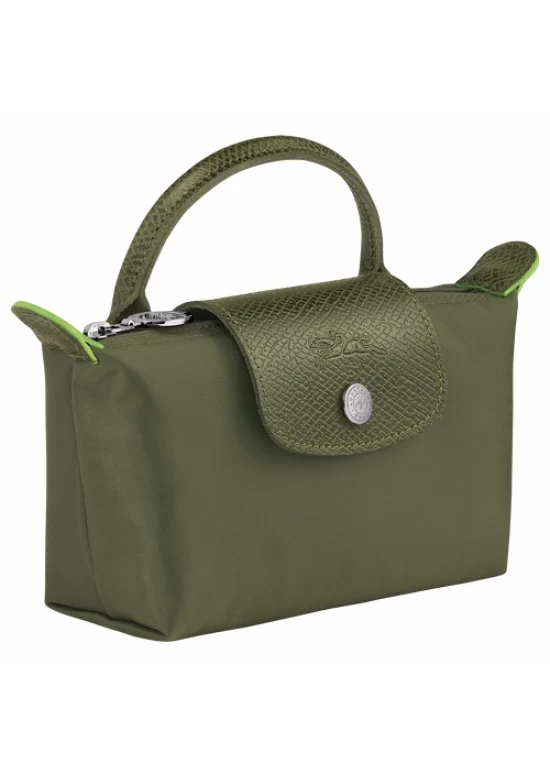 Longchamp Le Pliage Green Pouch with Handle Green Women