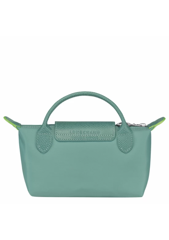 Longchamp Le Pliage Green Pouch with Handle Lagoon Women