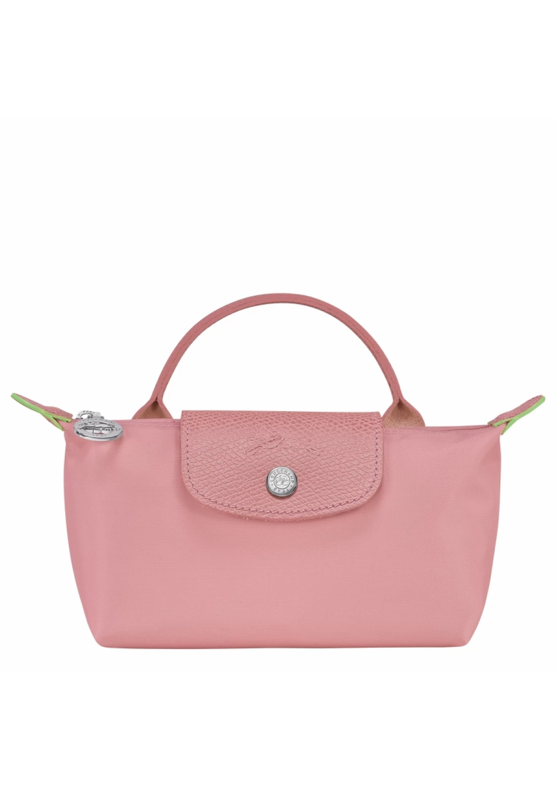 Longchamp Le Pliage Green Pouch with Handle Petal Pink Women