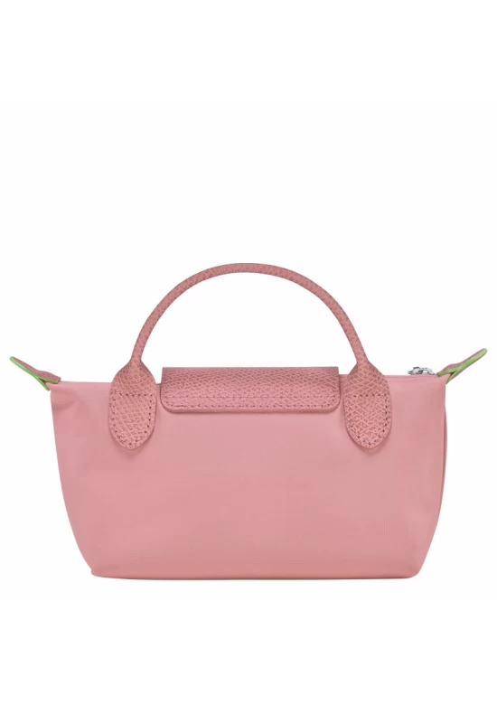 Longchamp Le Pliage Green Pouch with Handle Petal Pink Women