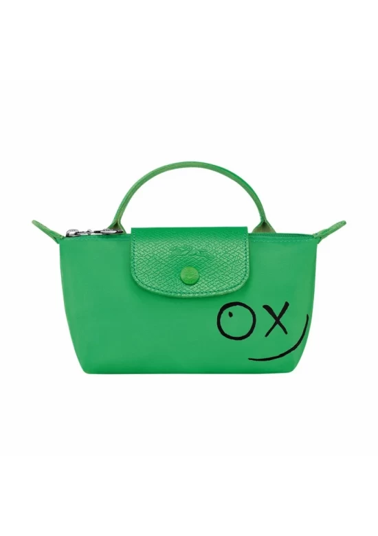 Longchamp X André Saraiva Le Pliage Pouch Green Women