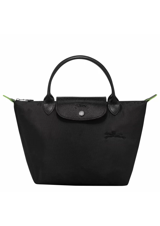 Longchamp Le Pliage Green S Handbag Recycled Canvas Black Women