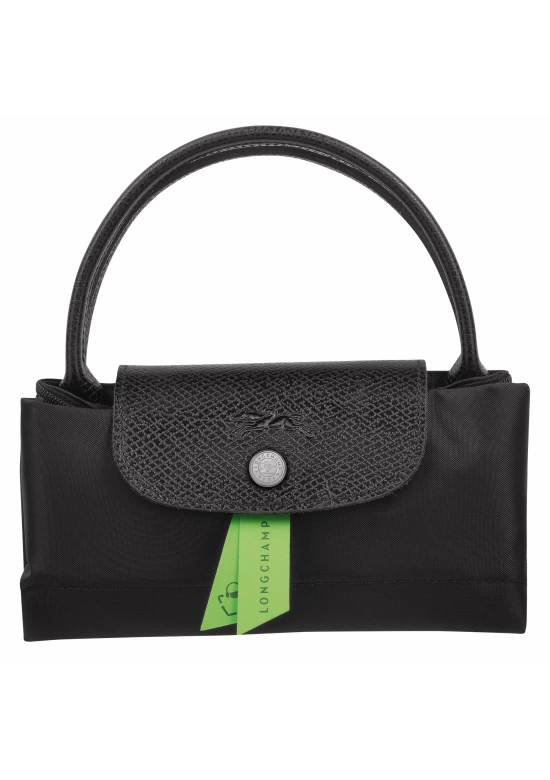 Longchamp Le Pliage Green S Handbag Recycled Canvas Black Women