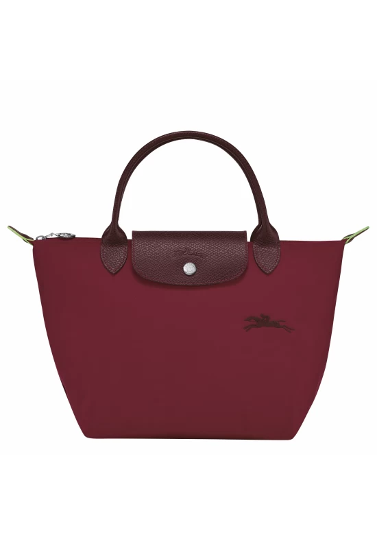 Longchamp Le Pliage Green S Handbag Recycled Canvas Red Women