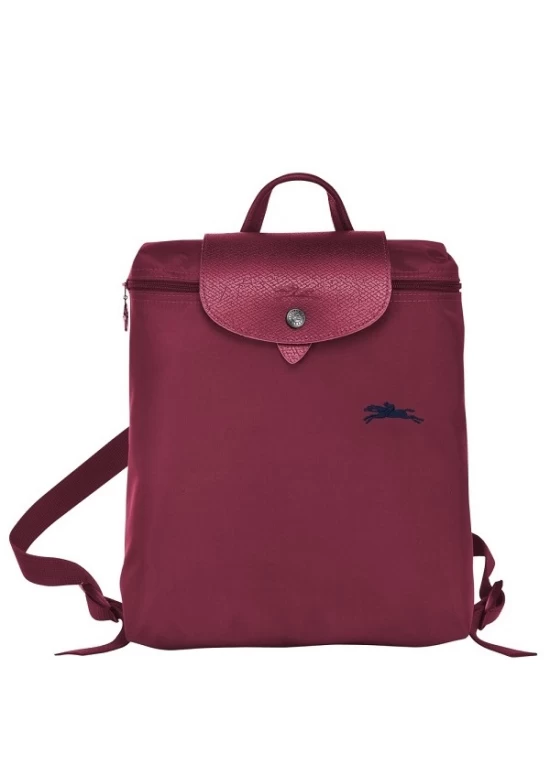 Longchamp Le Pliage Club Backpack Garnet Red 70th Anniversary Edition Women