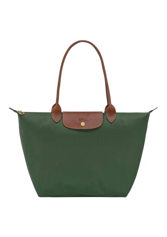 Longchamp Bag Le Pliage Original L Tote British Green Recycled Canvas Women