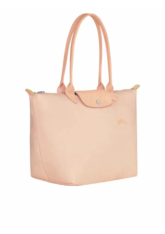 Longchamp Le Pliage Green L Tote Bag Recycled Canvas Fleurs Women