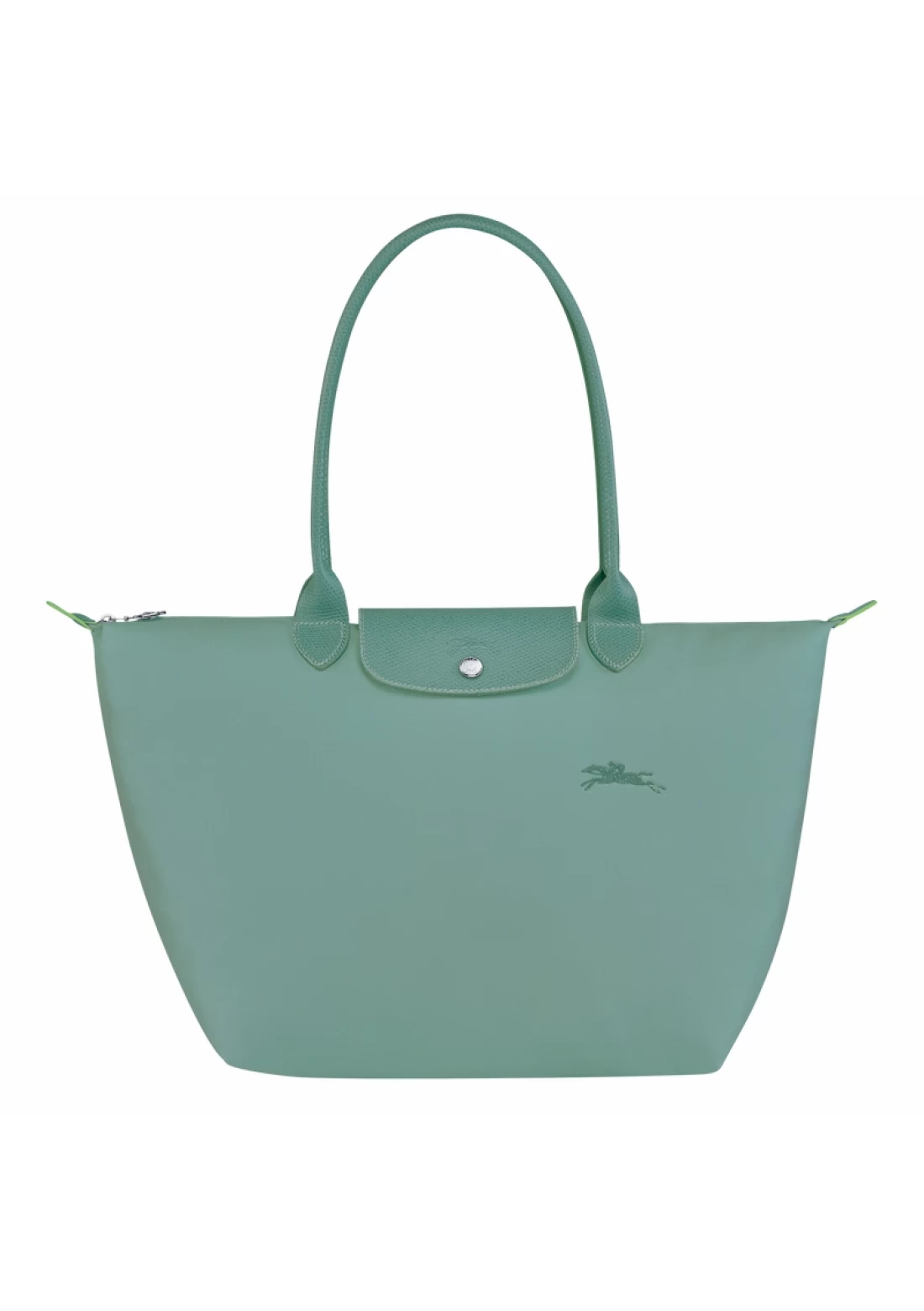 Le Pliage Green Pouch with handle Sky Blue - Recycled canvas