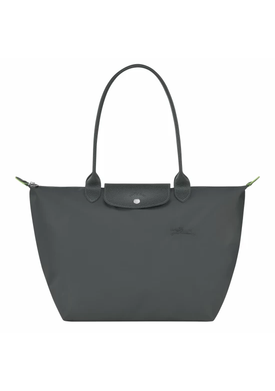 Longchamp Le Pliage Green L Tote Bag Recycled Canvas Graphite Women