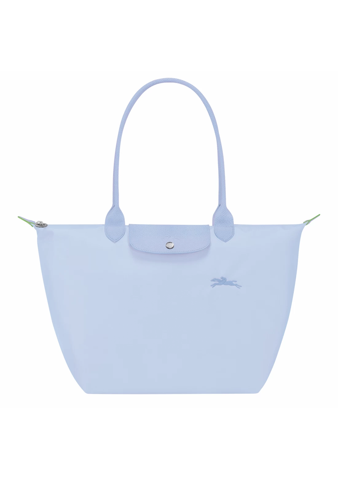 Le Pliage Green Pouch with handle Sky Blue - Recycled canvas