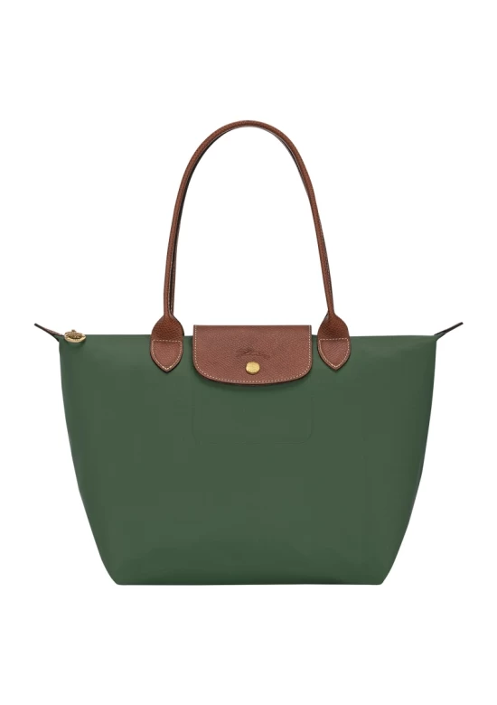 Longchamp Bag Le Pliage Original M Tote Bag British Green Recycled Canvas Women