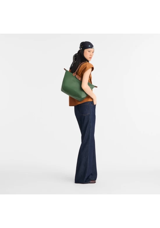 Longchamp Bag Le Pliage Original M Tote Bag British Green Recycled Canvas Women