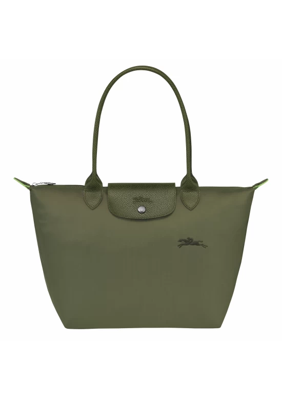 Longchamp Le Pliage Green M Tote Bag Recycled Canvas Forest Women