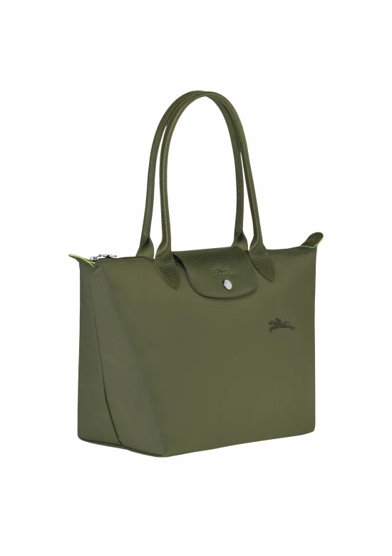 Longchamp Le Pliage Green M Tote Bag Recycled Canvas Forest Women