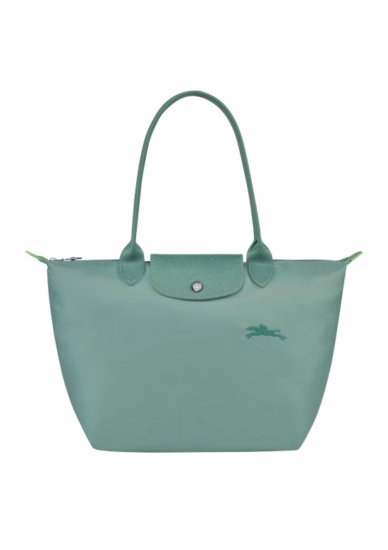 Longchamp Le Pliage Green M Tote Bag Recycled Canvas Lagoon Women