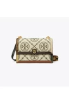 Tory Burch T Monogram Grommet Small Shoulder Bag Ivory Women