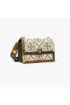 Tory Burch T Monogram Grommet Small Shoulder Bag Ivory Women