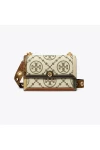 Tory Burch T Monogram Grommet Small Shoulder Bag Ivory Women