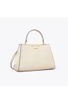 Tory Burch Eleanor Spazzolato Satchel Light Cream Women