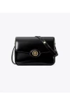 Tory Burch Robinson Spazzolato Convertible Shoulder Bag Black Women