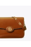 Tory Burch Robinson Spazzolato Convertible Shoulder Bag Dark Sienna Women