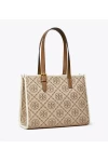 Tory Burch Small T Monogram Tote Hazelnut Women