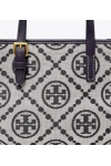 Tory Burch Mini T Monogram Square Tote Tory Navy Women