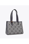 Tory Burch Small T Monogram Tote Navy Women