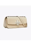 Tory Burch Eleanor Small Long Bag in Pebbled Leather Oat Women