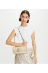 Tory Burch Eleanor Small Long Bag in Pebbled Leather Oat Women