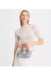 Tory Burch T Monogram Denim Petite Barrel Bag Pearl Blue Women