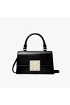 Tory Burch Bon Bon Spazzolato Mini Top Handle Bag Black Women