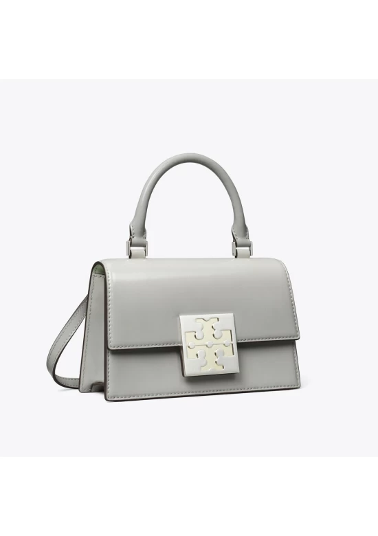 Tory Burch Bon Bon Spazzolato Mini Top Handle Bag Misty Cloud Women