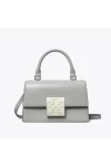 Tory Burch Bon Bon Spazzolato Mini Top Handle Bag Misty Cloud Women