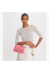 Tory Burch Bon Bon Spazzolato Mini Top Handle Bag Pink Women