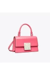 Tory Burch Bon Bon Spazzolato Mini Top Handle Bag Pink Women