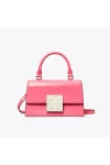 Tory Burch Bon Bon Spazzolato Mini Top Handle Bag Pink Women