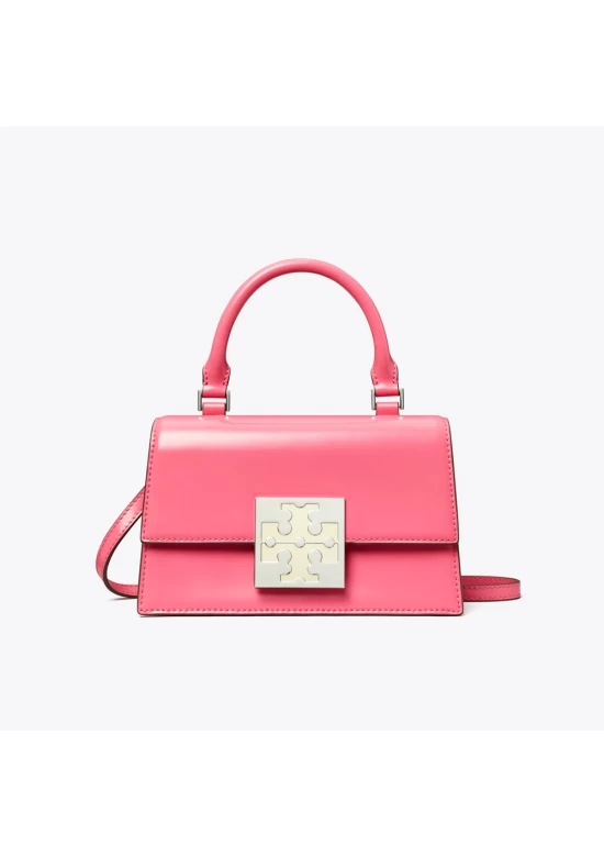 Tory Burch Bon Bon Spazzolato Mini Top Handle Bag Pink Women