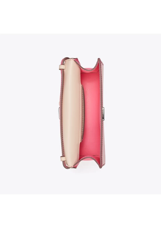Tory Burch Bon Bon Spazzolato Mini Top Handle Bag Pink Women