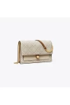 Tory Burch T Monogram Jacquard Chain Wallet Ivory Women